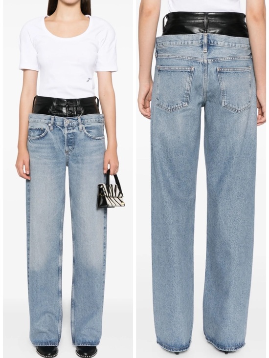 Agolde Denim - Agolde Elson High Rise Loose Jeans in Detox & Outbreak SZ 31 NWT